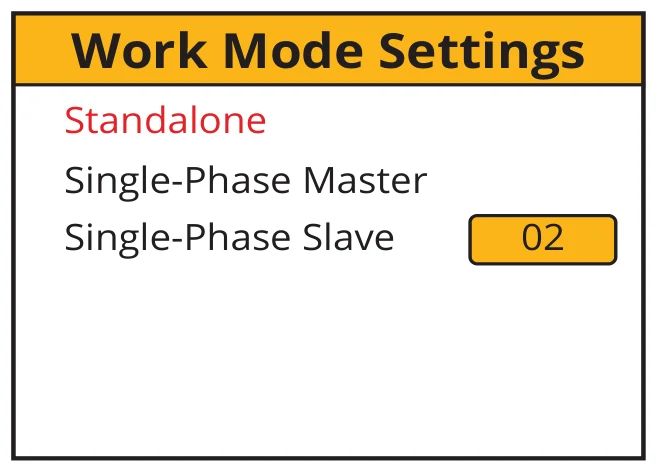 Work Mode Settings