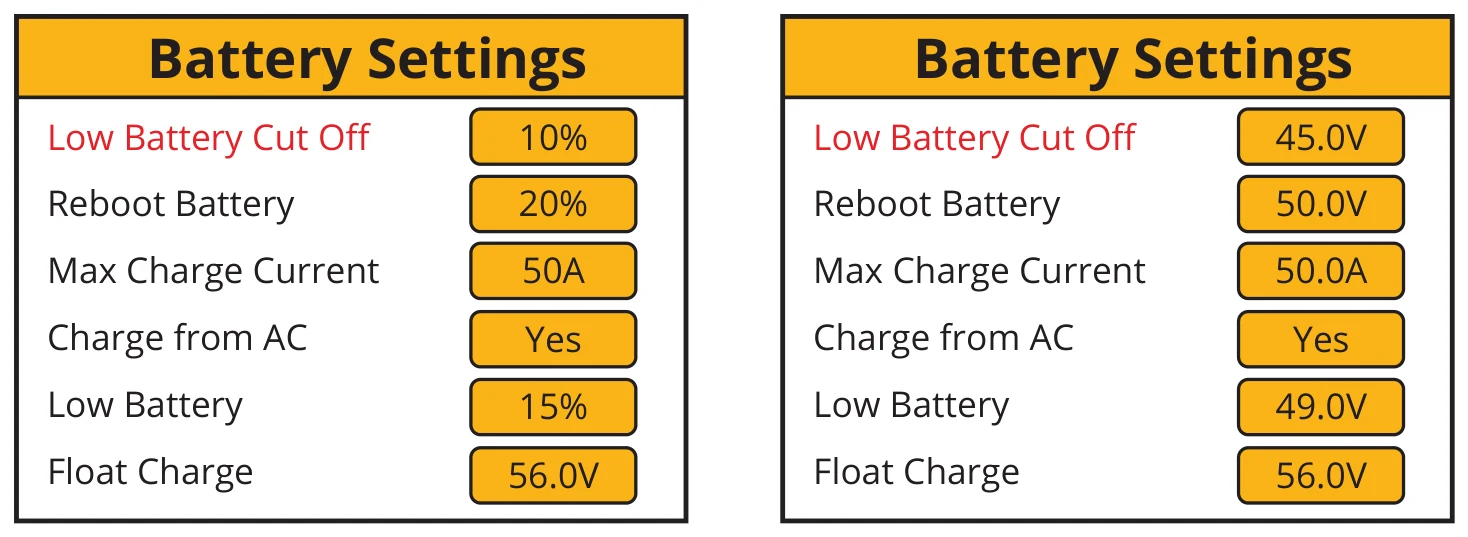 Battery Settings